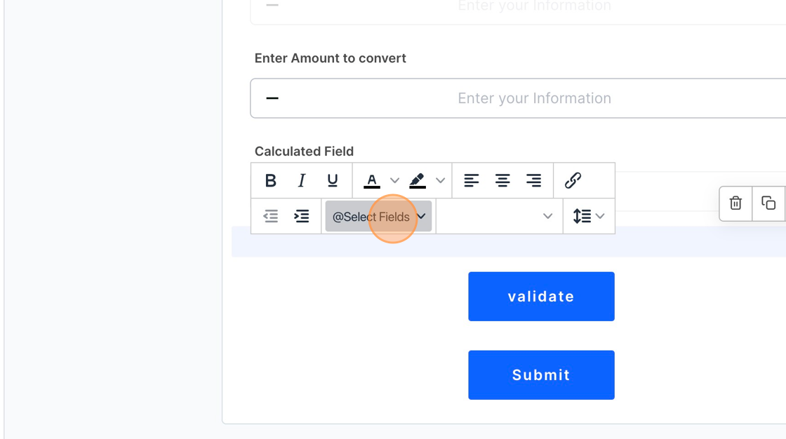 Screenshot of: Click "@Select Fields"